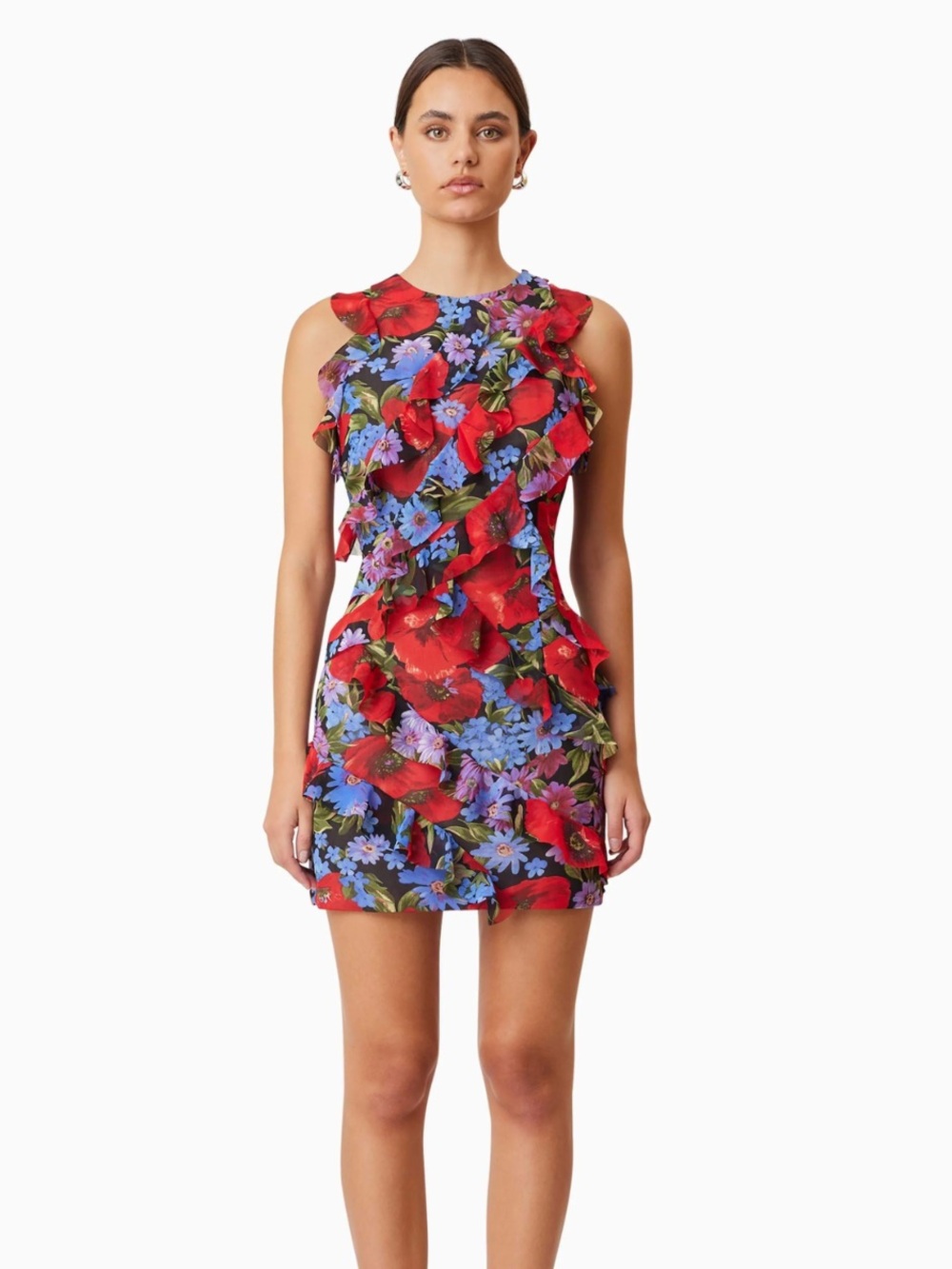 Elliatt Floral Ruffle Mini Dress